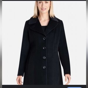 Giacca Black Pea Coat Women’s Wool